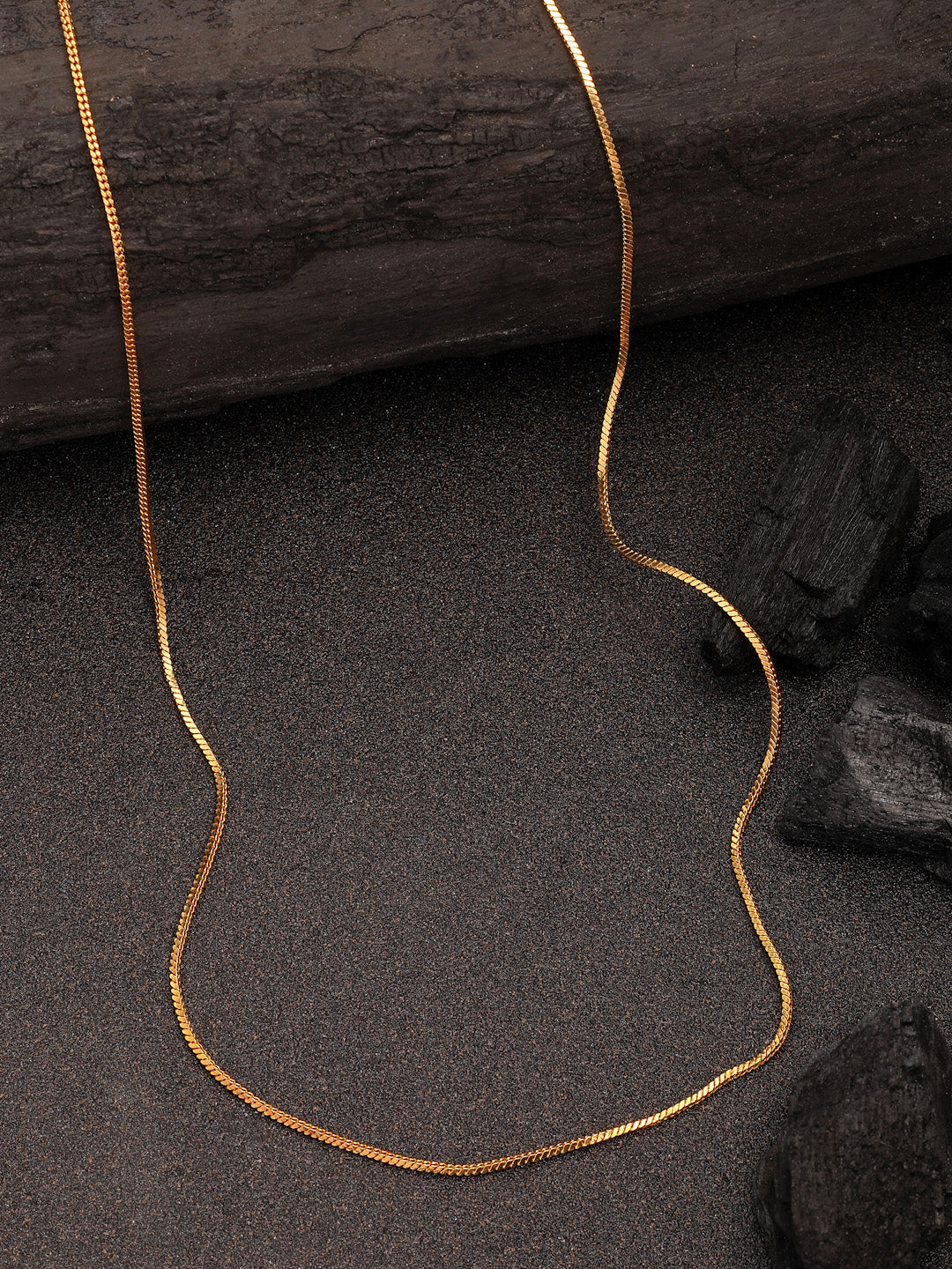 NVR Women's Set of 3 Gold-Polished Minimal Chain | Grocsy