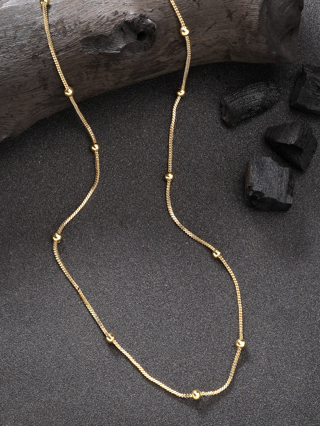 NVR Women's Set of 3 Gold-Polished Minimal Chain | Grocsy