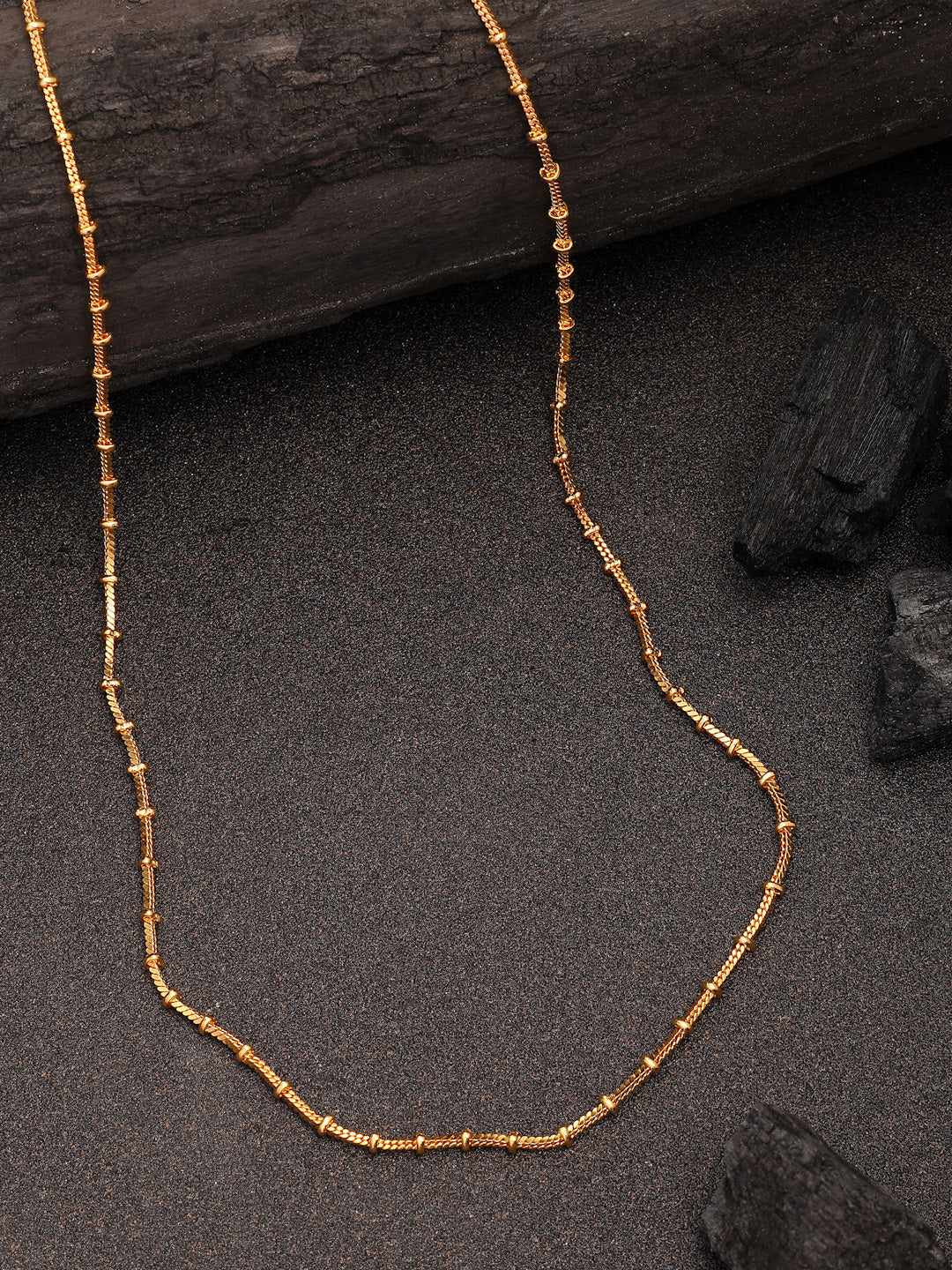 NVR Women's Set of 3 Gold-Polished Minimal Chain | Grocsy