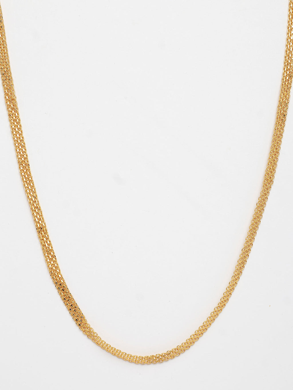 NVR Women's Set of 3 Gold-Polished Minimal Chain | Grocsy