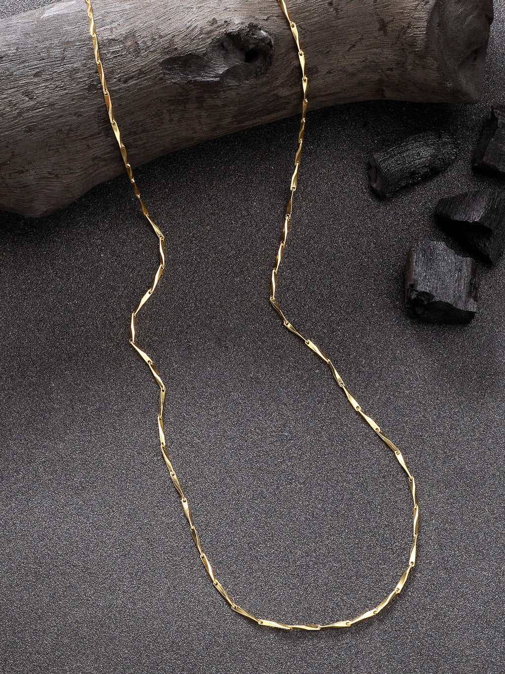 NVR Women's Set of 3 Gold-Polished Minimal Chain | Grocsy