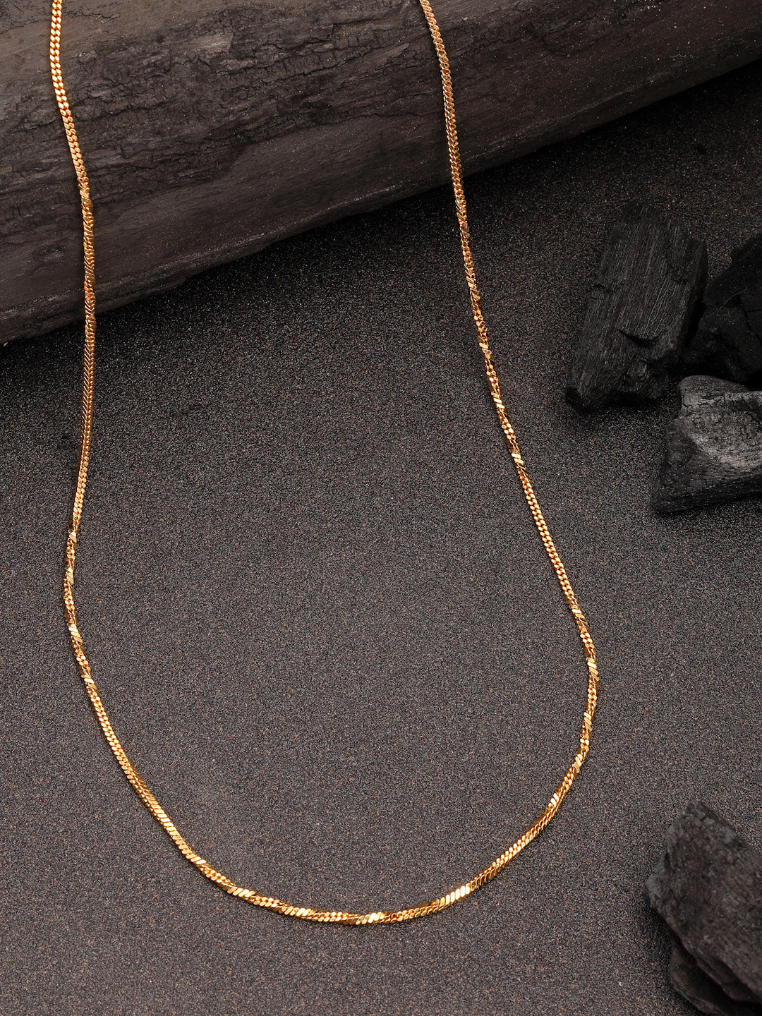 NVR Women's Set of 3 Gold-Polished Minimal Chain | Grocsy