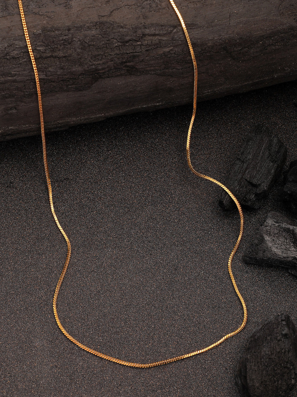 NVR Women's Set of 3 Gold-Polished Minimal Chain | Grocsy