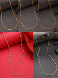 NVR Women's Set of 5 Gold-Polished Minimal Chain | Grocsy