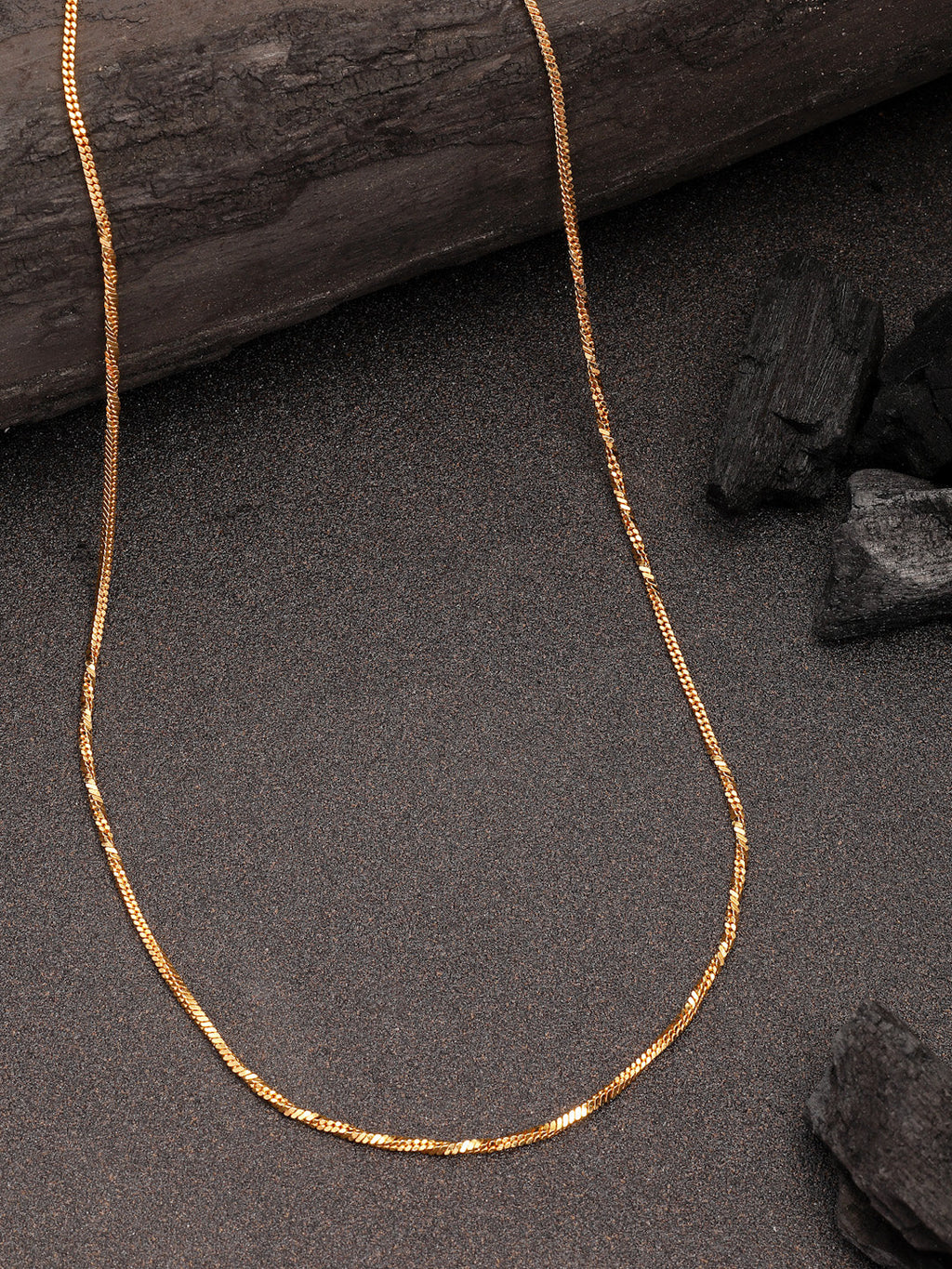 NVR Women's Set of 5 Gold-Polished Minimal Chain | Grocsy