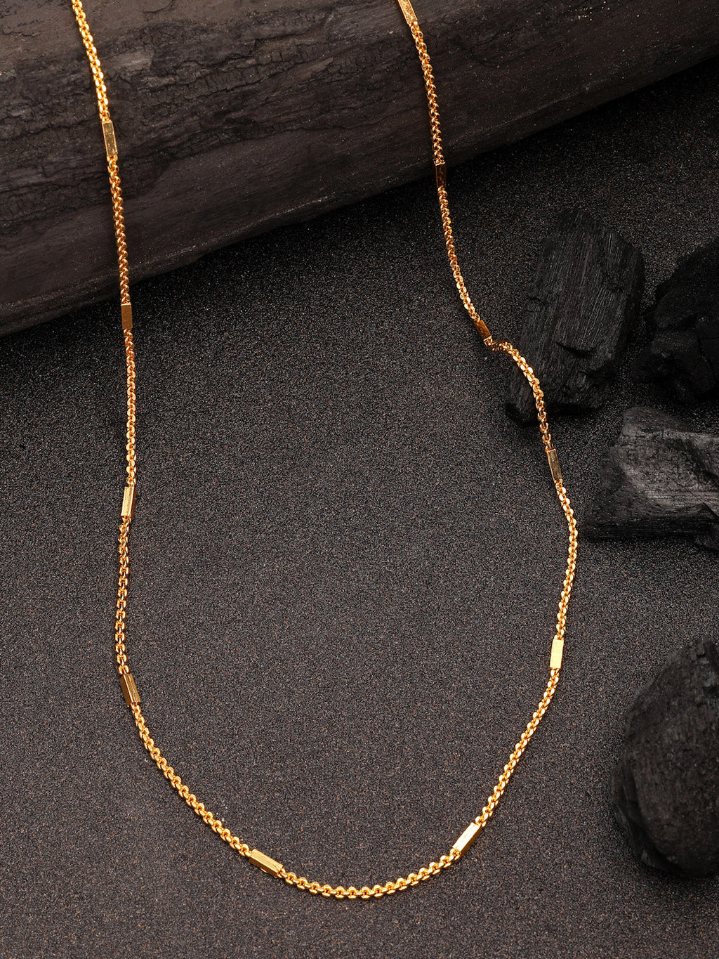 NVR Women's Set of 5 Gold-Polished Minimal Chain | Grocsy