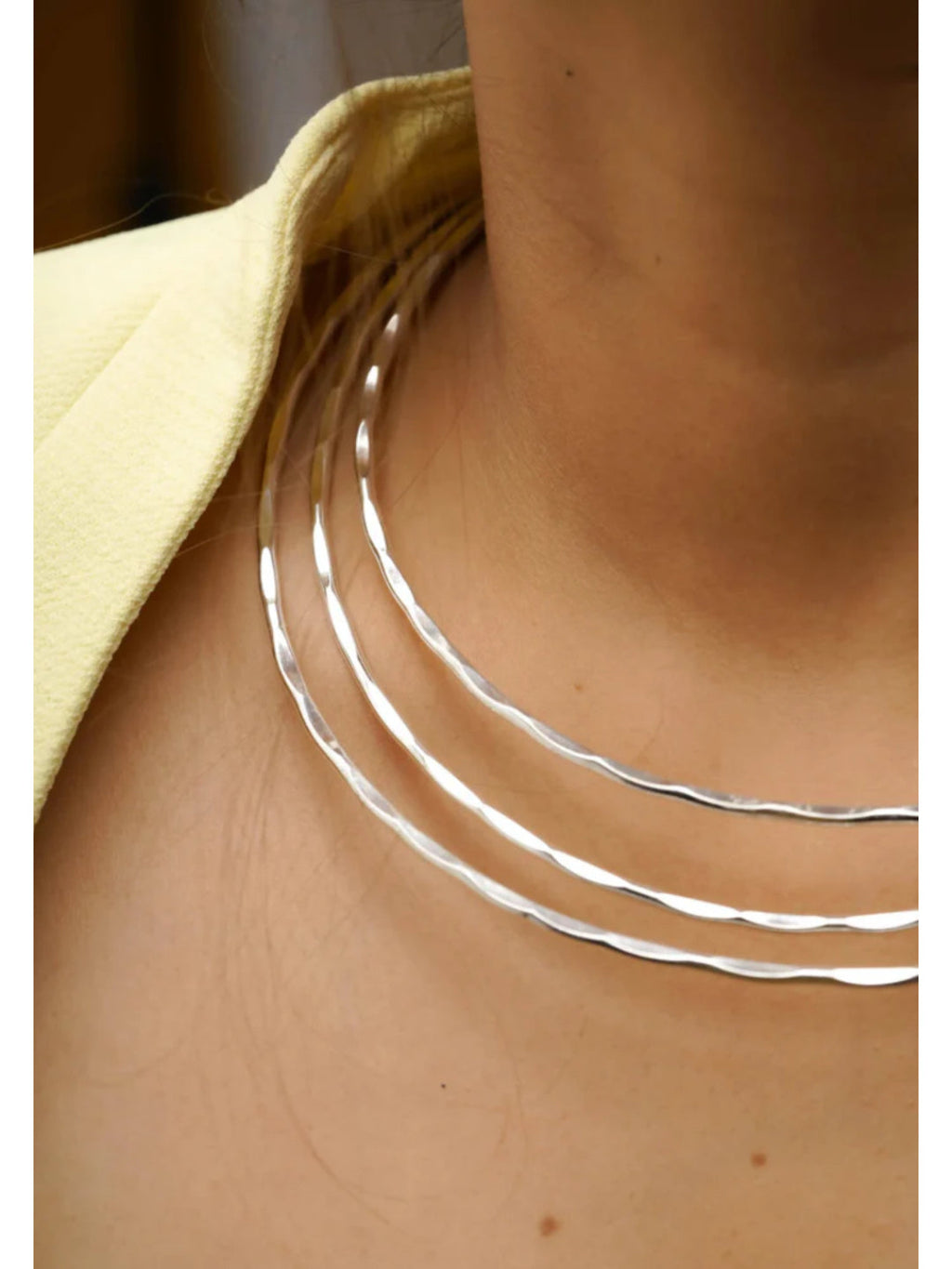 NVR Women 3 Layers Oxidized Silver-Plated Statement Choker Necklace | Grocsy