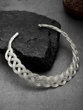 NVR Women's Oxidized Silver-Plated Statement Choker Necklace | Grocsy