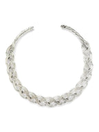 NVR Women's Oxidized Silver-Plated Statement Choker Necklace | Grocsy
