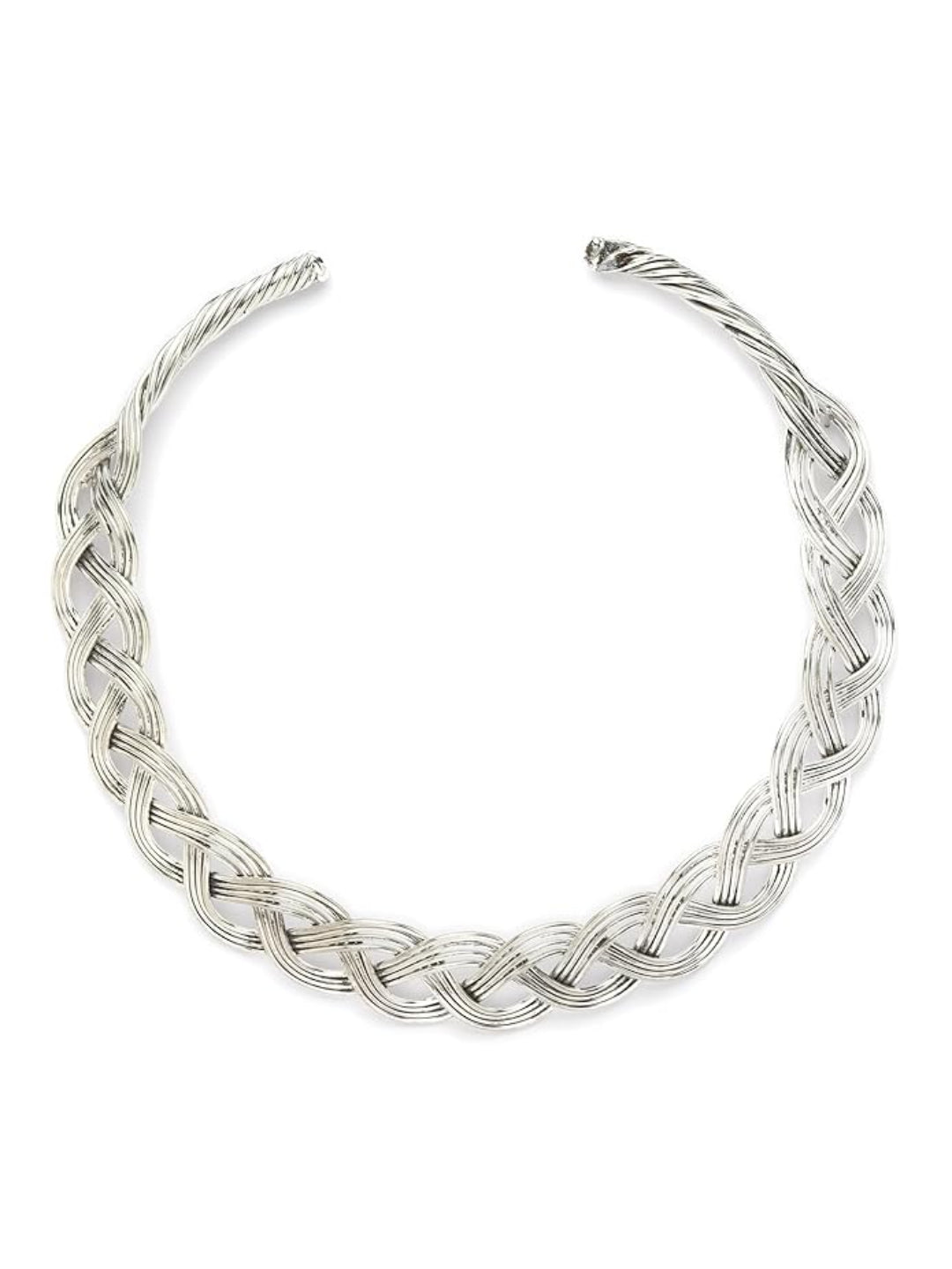 NVR Women's Oxidized Silver-Plated Statement Choker Necklace | Grocsy