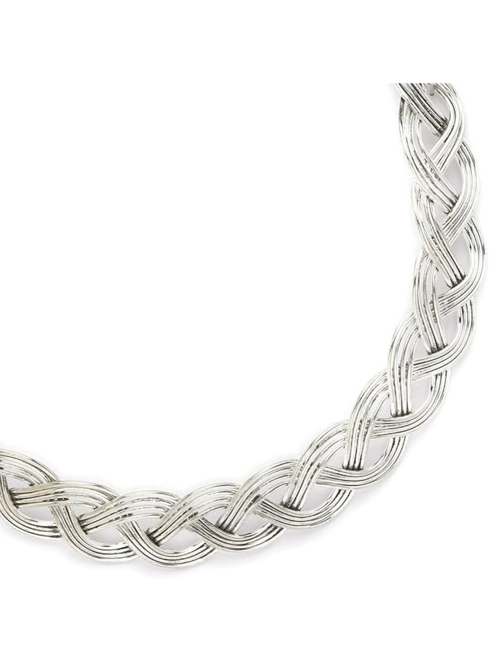 NVR Women's Oxidized Silver-Plated Statement Choker Necklace | Grocsy