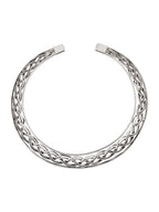 NVR Women's Silver-Plated Oxidized Statement Choker Necklace | Grocsy