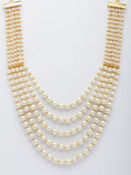 NVR Women Handcrafted White Beaded Layered Necklace | Grocsy