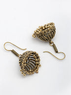 NVR Women Gold-Polished German Silver Jhumka Earrings | Grocsy