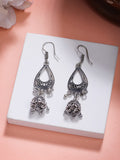 NVR Women Silver Plated German Silver Jhumka Earrings
