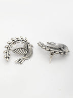 NVR Women Silver Toned Oxidized Set of 2 Jhumka & Drop Earrings | Grocsy