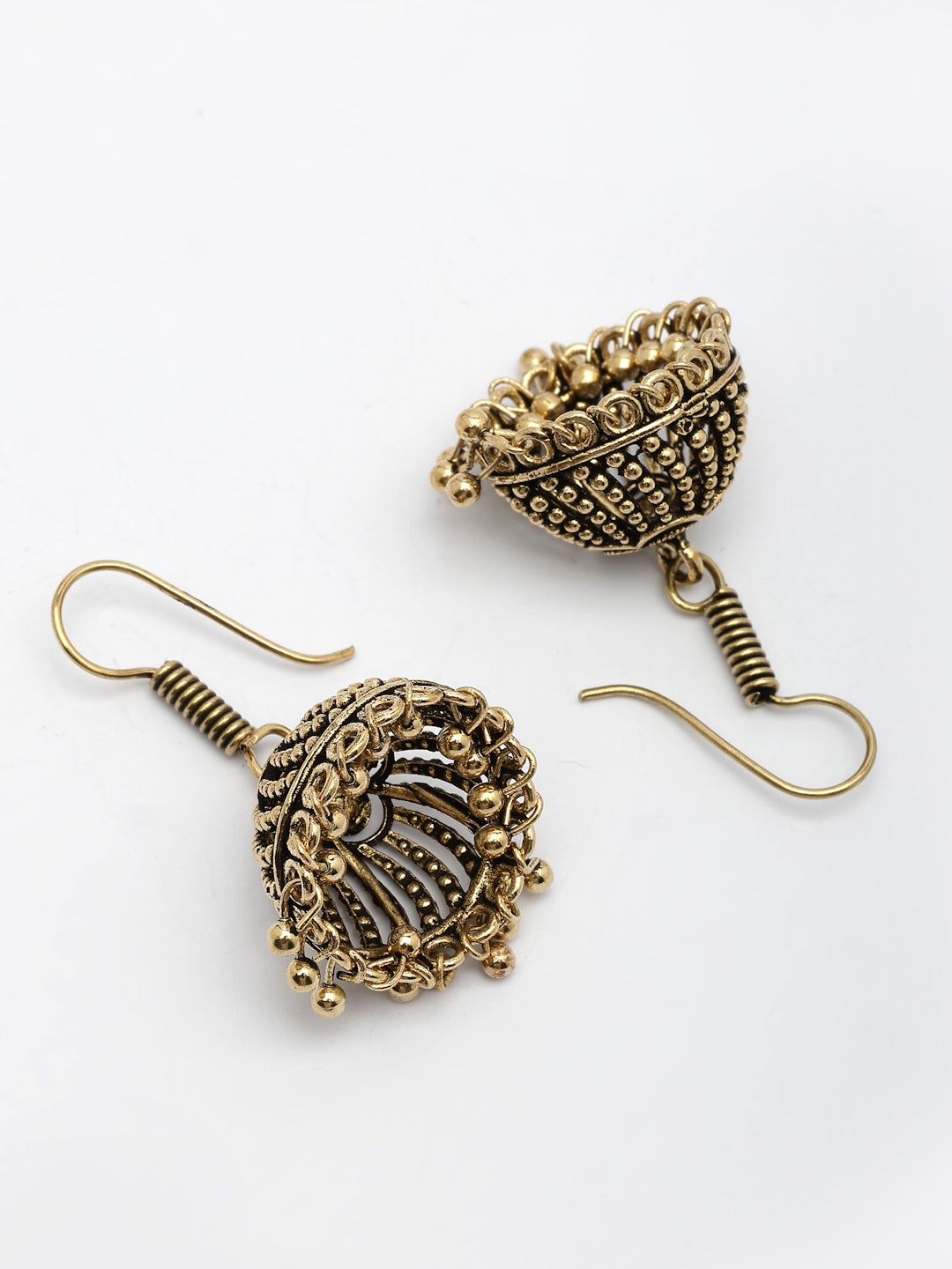 NVR Women Set of 2 Oxidized German Silver Jhumka Earrings | Grocsy