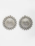 NVR Women Set of 3 Silver Plated Oxidized Traditional Earrings | Grocsy
