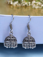 NVR Women Set of 3 Oxidized Traditional Fashion Earrings
