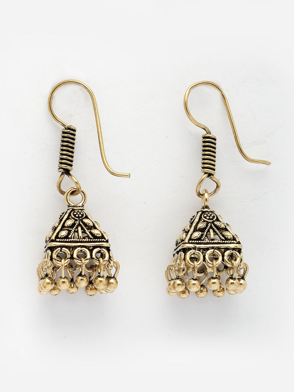 NVR Women Set of 3 Oxidized Traditional Fashion Earrings