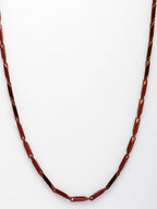 NVR Men Set of 2 Maroon & Green Rhodium-Plated Stainless Steel Chain | Grocsy