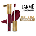 Lakme Ultimate Glam Matte Liquid Lipstick - Red Sangria | Grocsy