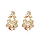 Nuyug 22K Gold Plated Pearl Empress Chandbali Earrings | Grocsy