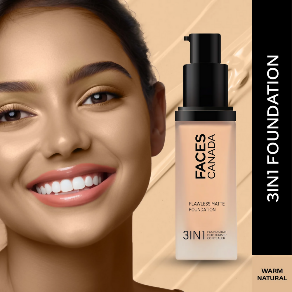 Faces Canada Flawless Matte Foundation - Warm Natural 021 | Grocsy
