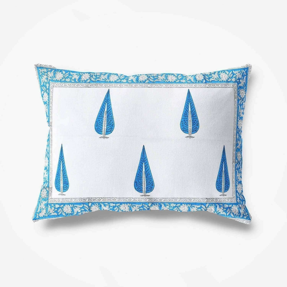 Hand Block Printed Double 230x270 Cms Jaipuri Bedspread with 2 Pillow Covers | Grocsy