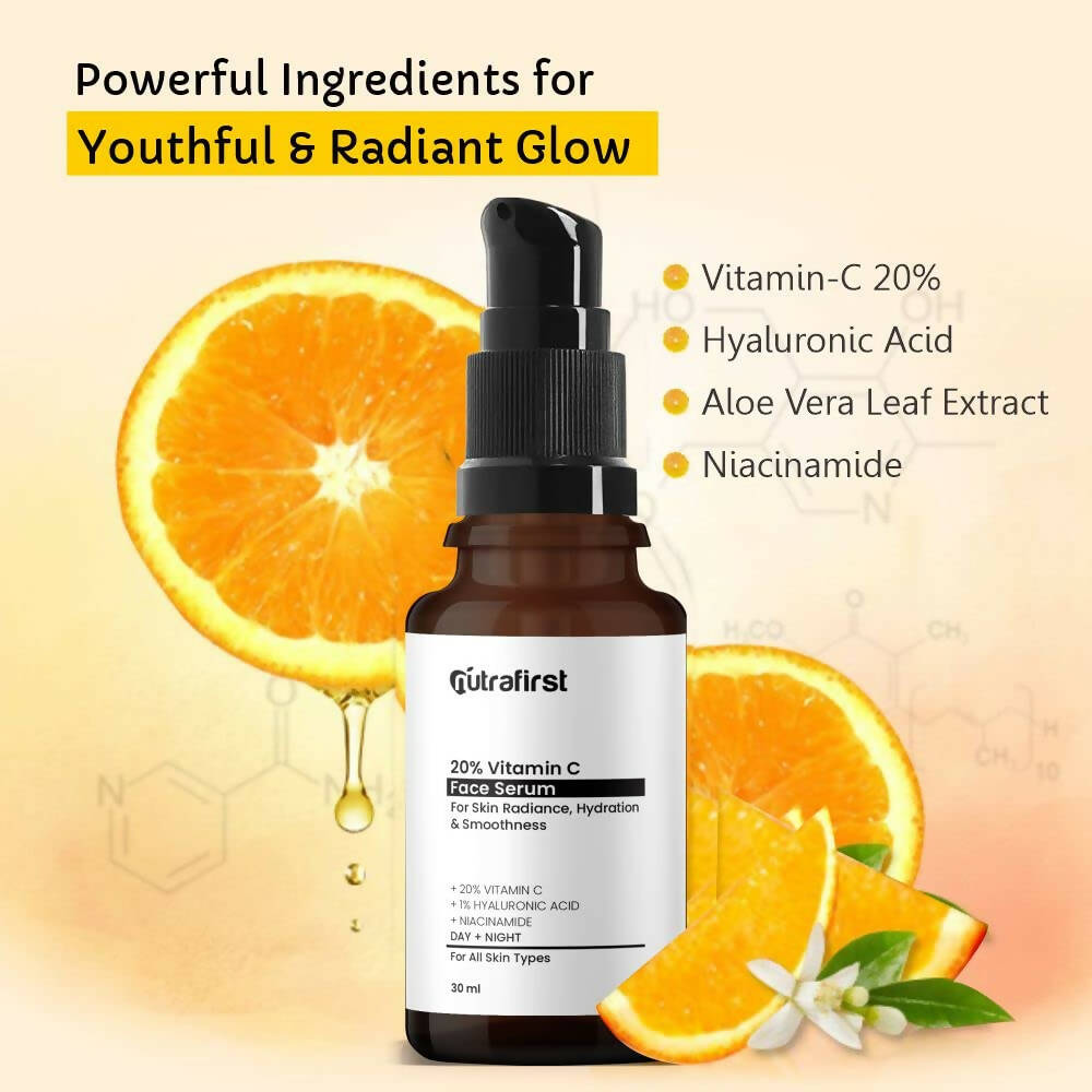 Nutrafirst 20% Vitamin C Face Serum | Grocsy