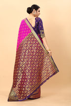 Vedant Vastram Soft Litchi Silk Kanjeevaram Saree - Rani | Grocsy