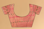 Vedant Vastram Soft Cotton Silk Kanjeevaram Saree - Peach | Grocsy