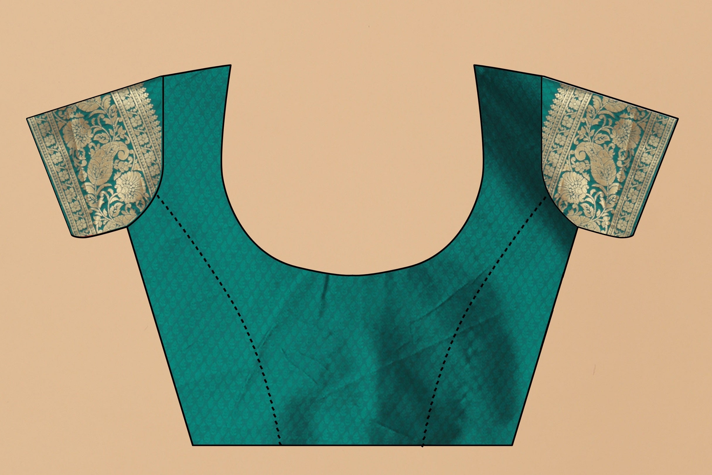 Vedant Vastram Soft Litchi Silk Kanjeevaram Saree - Green | Grocsy