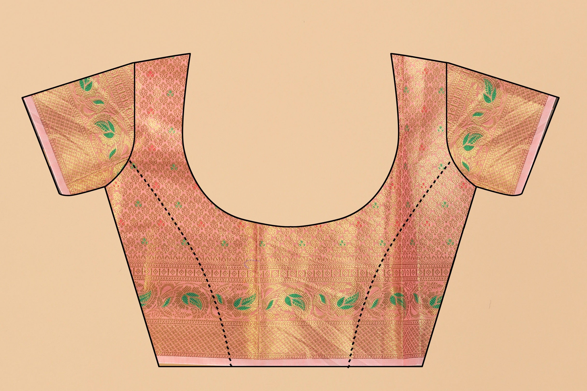 Vedant Vastram Soft Cotton Silk Banarasi Silk Saree - Pink | Grocsy