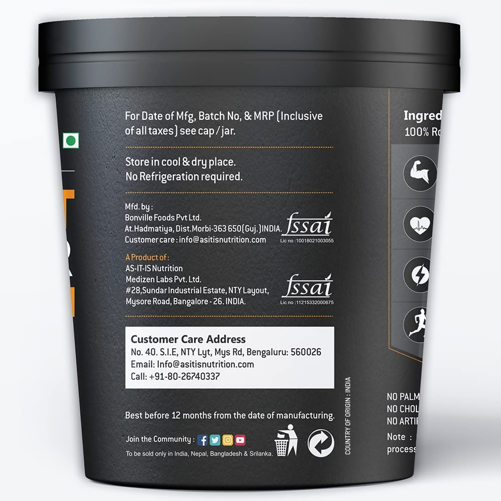 As-It-Is Nutrition Peanut Butter (Natural and Unsweetened) | Grocsy