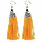 MS Fashion India Orange Fringe Earrings | Grocsy