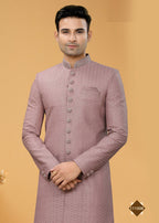 Joban Fashion Men's Light Purple Seltor Plain Kurta Pyjama set | Grocsy
