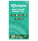 Chaayos Mint Saunf Green Tea Bags | Grocsy