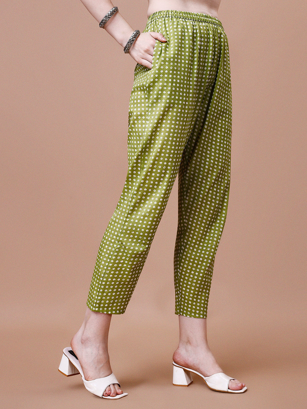 Mirror Embroidered & Striped Printed Cotton Kurta With Pant & Dupatta Set, Multicolor - Hiral Fashion | Grocsy