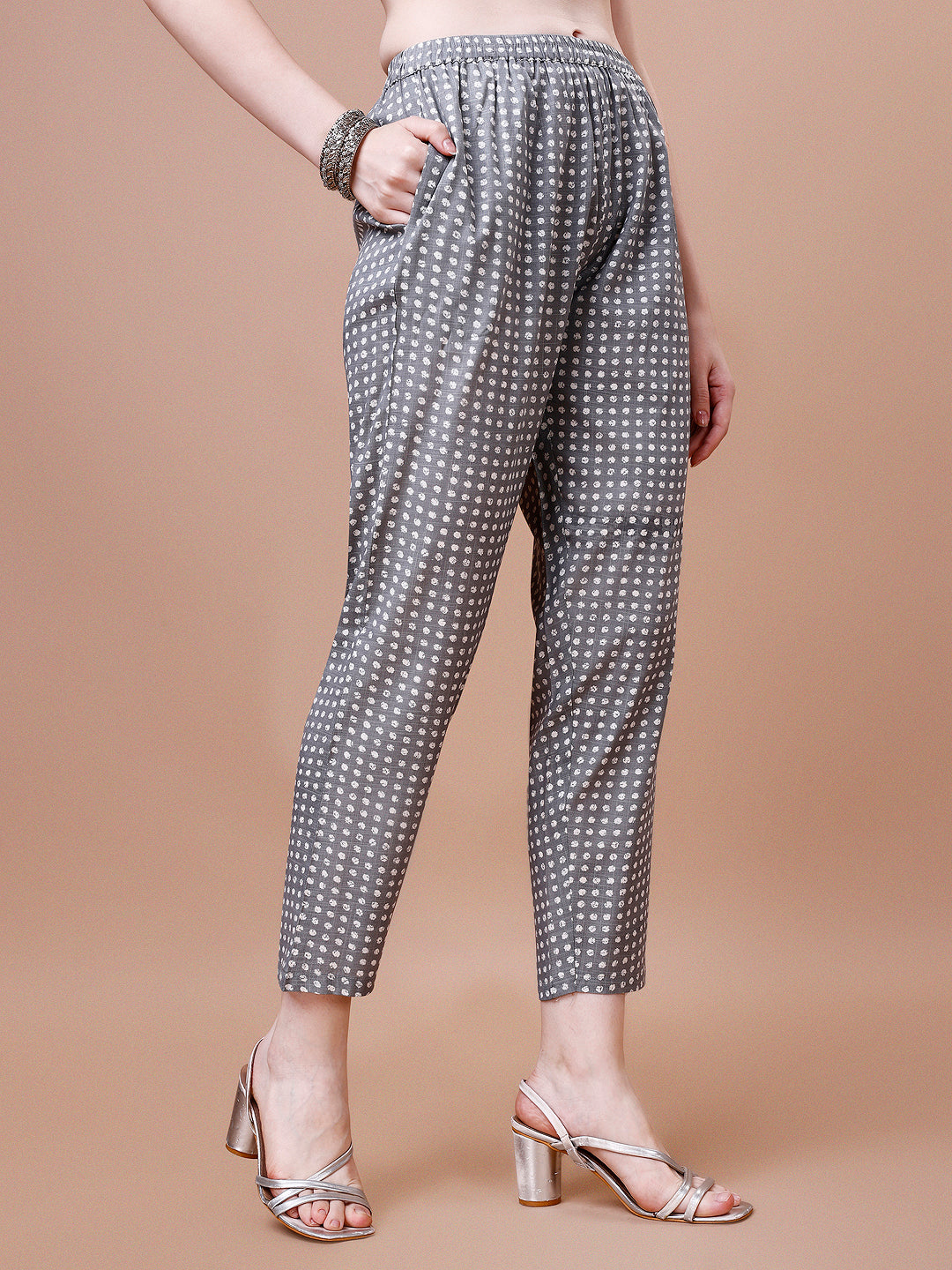 Mirror Embroidered & Striped Printed Cotton Kurta With Pant & Dupatta Set, Multicolor - Hiral Fashion | Grocsy