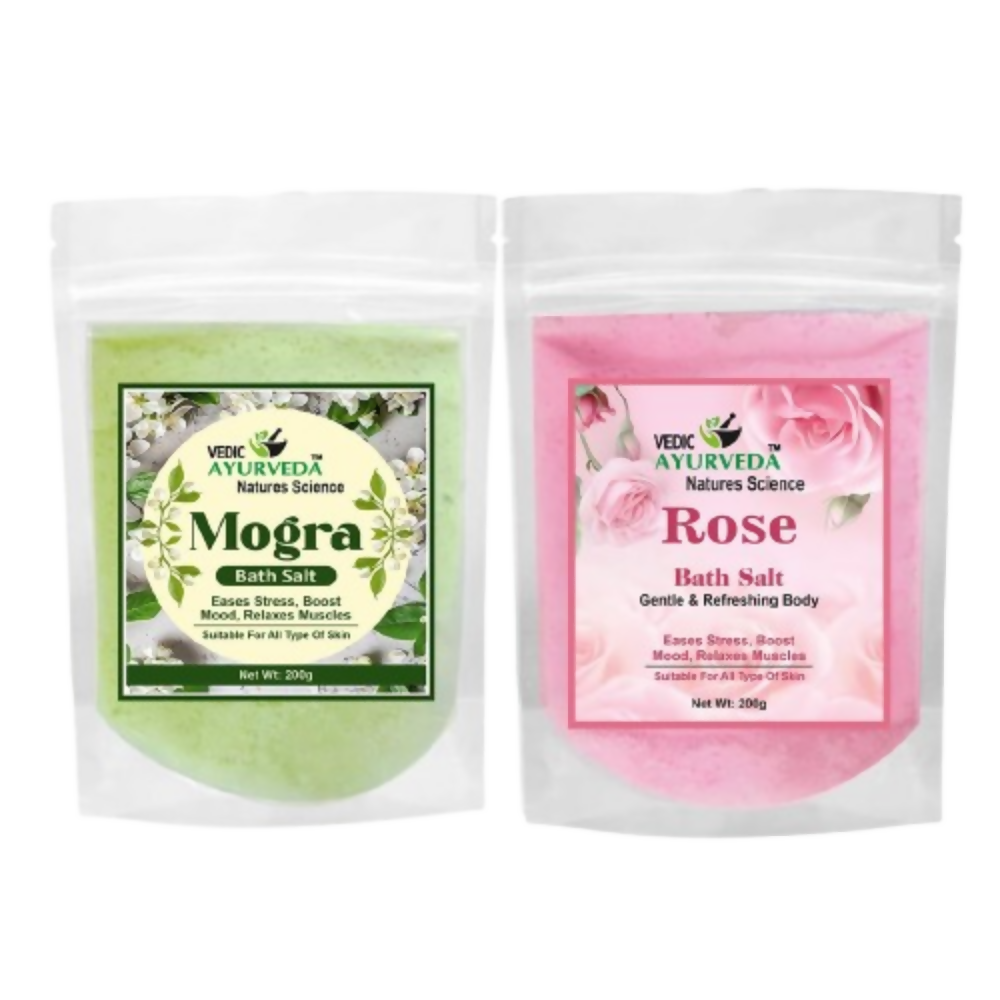 VedicAyurveda Mogra & Rose Bath Salt | Grocsy