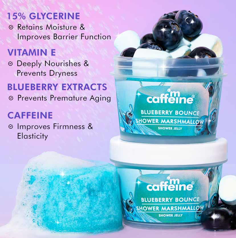 mCaffeine Blueberry Bounce Shower Marshmallow Shower jelly | Grocsy