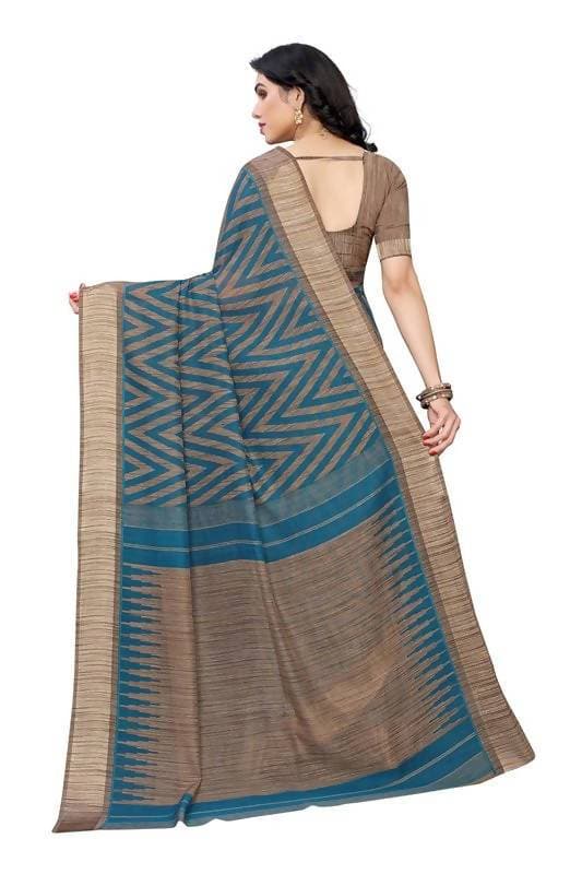 Vamika Rama Green Linen Designer Saree (BEE RAMA) | Grocsy