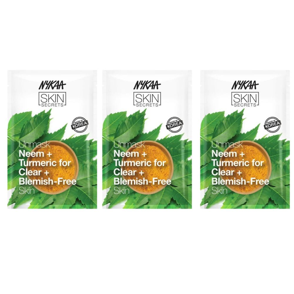 Nykaa Skin Secrets Indian Rituals Neem + Turmeric Sheet Mask For Clear & Blemish - Free Skin | Grocsy