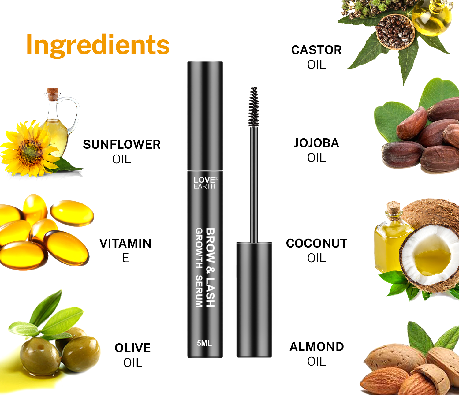 Love Earth Organic Eyelash Growth Serum | Grocsy