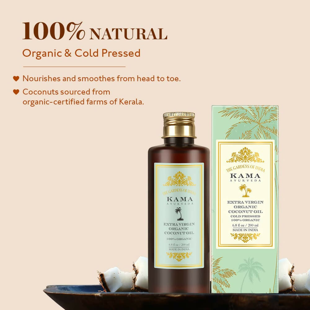 Kama Ayurveda Extra Virgin Organic Coconut Hair Oil | Grocsy