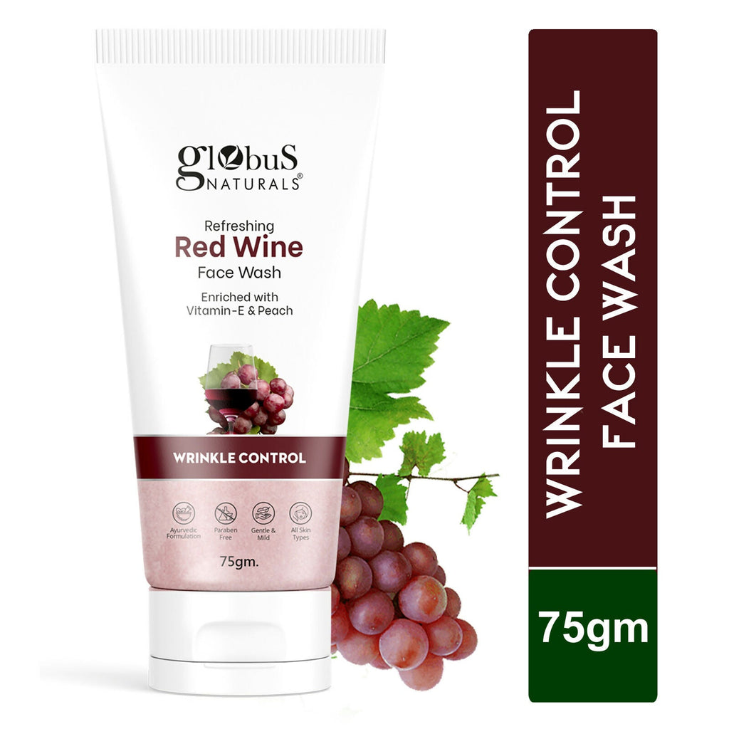 Globus Naturals Red Wine Hydrating Face Wash | Grocsy