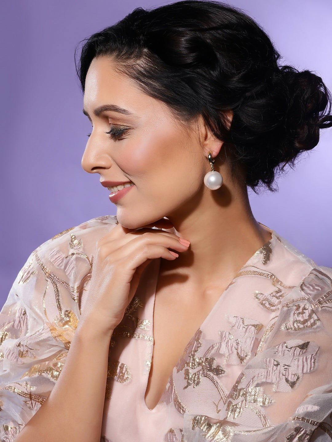 Pearl Drop Earrings- Ruby Raang | Grocsy