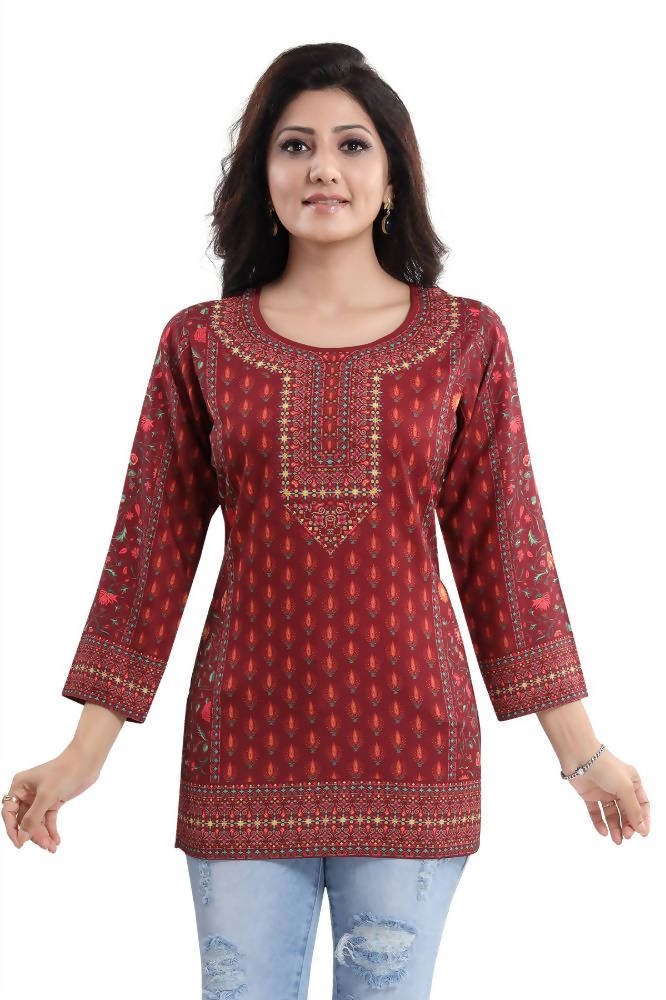 Snehal Creations Style Galore Summer Cool Printed Short Kurti Tunic | Grocsy