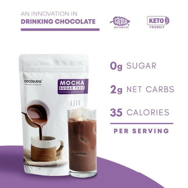 Cocosutra Lite- Sugar Free Mocha Drinking Chocolate Mix | Grocsy